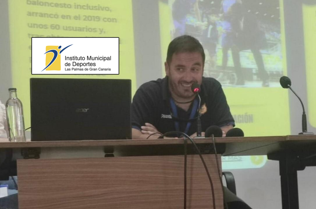 Cultura, Deporte'",Javi Choren hablando en una jornada sobre inclusión en educación y deporte.