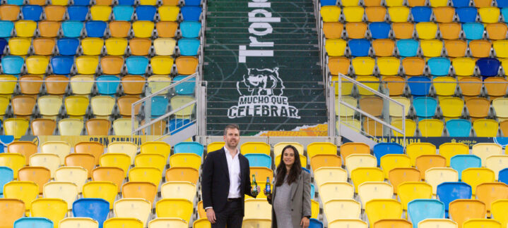 Presentación del patrocinio de Tropical al Club Baloncesto Gran Canaria en el estadio.