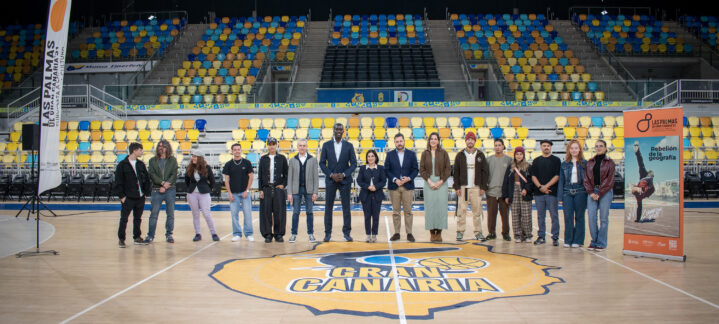 Foto de familia del acuerdo de colaboración del CB Gran Canaria con la candidatura LPGC 2031