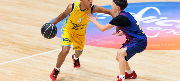 Dariel Feliz, en la Minicopa Endesa ante el Barça