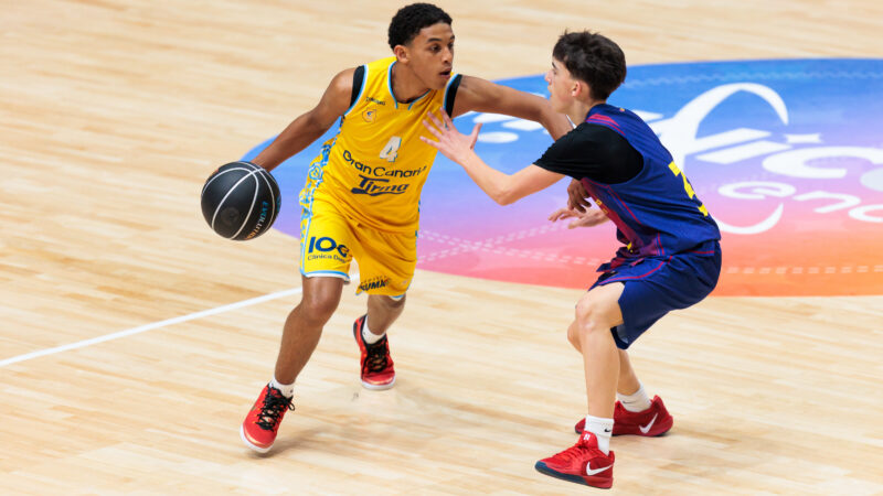 Dariel Feliz, en la Minicopa Endesa ante el Barça