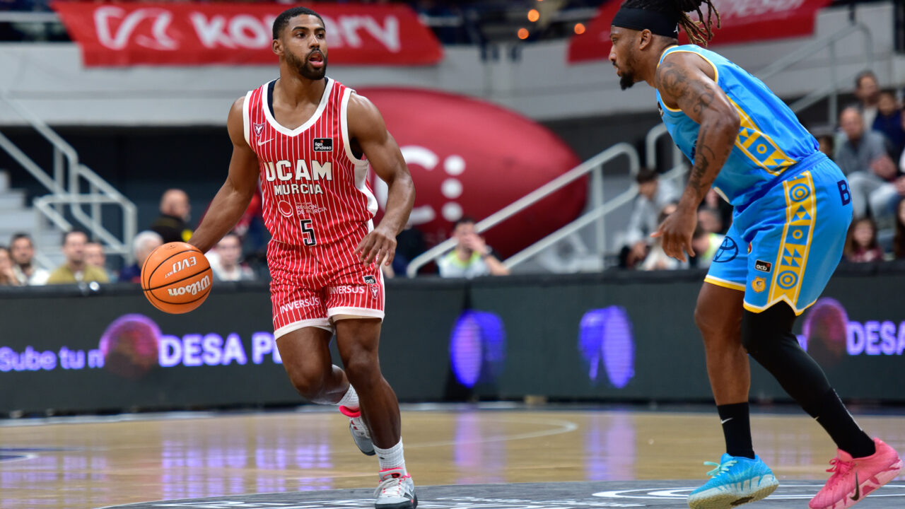 Imagen de partido ante UCAM Murcia.