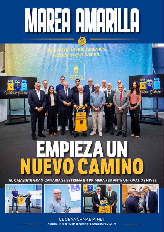 Portada del número 138 de la Revista Marea Amarilla, temporada 2026-2027