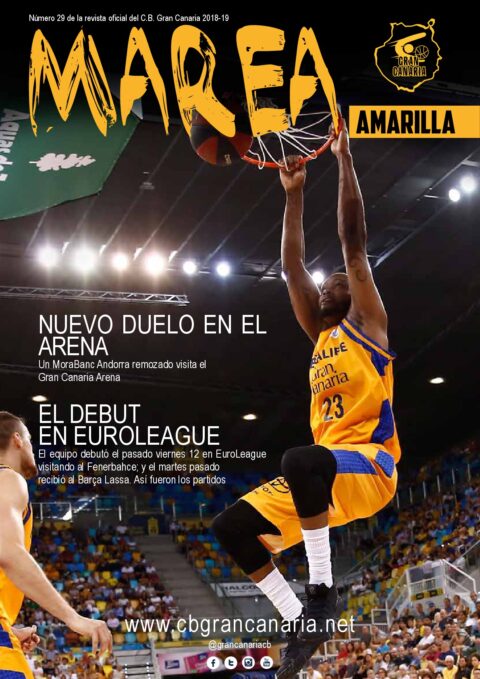 Portada del número 29 de la Revista Marea Amarilla, temporada 2018-2019