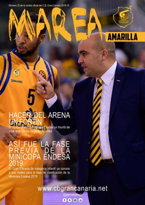 Portada del número 32 de la Revista Marea Amarilla, temporada 2018-2019