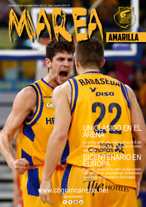 Portada del número 35 de la Revista Marea Amarilla, temporada 2018-2019