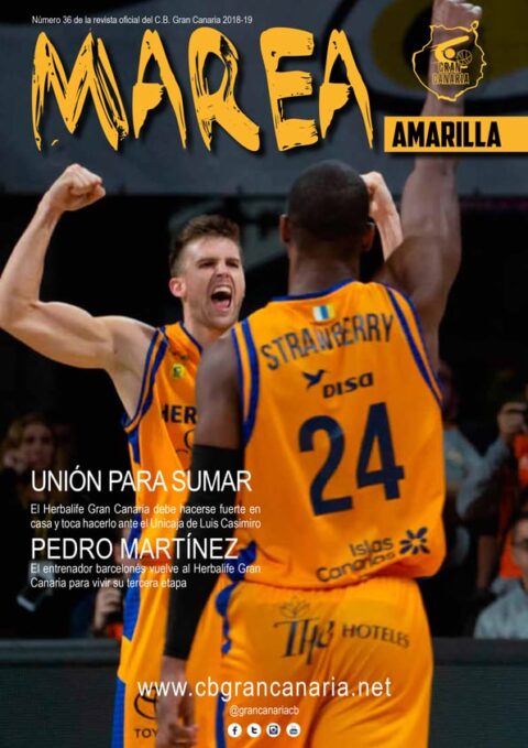 Portada del número 36 de la Revista Marea Amarilla, temporada 2018-2019