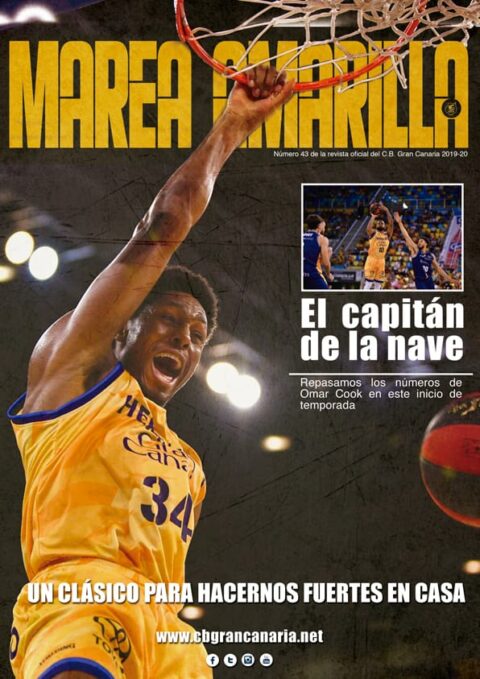 Portada del número 43 de la Revista Marea Amarilla, temporada 2019-2020