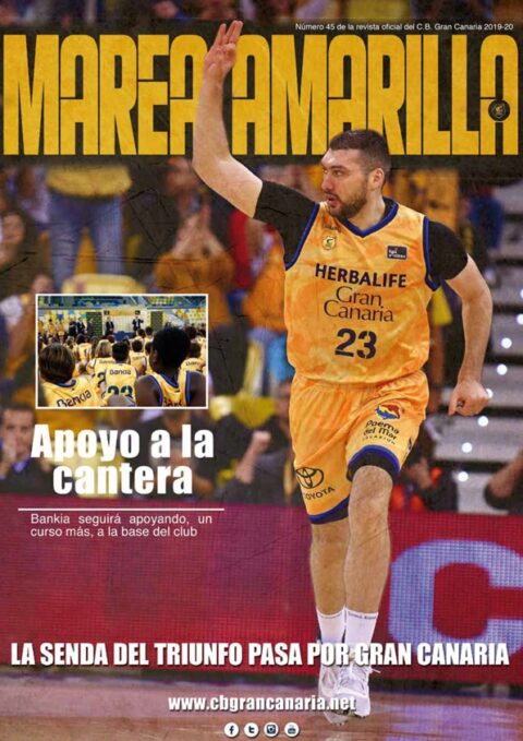 Portada del número 45 de la Revista Marea Amarilla, temporada 2019-2020