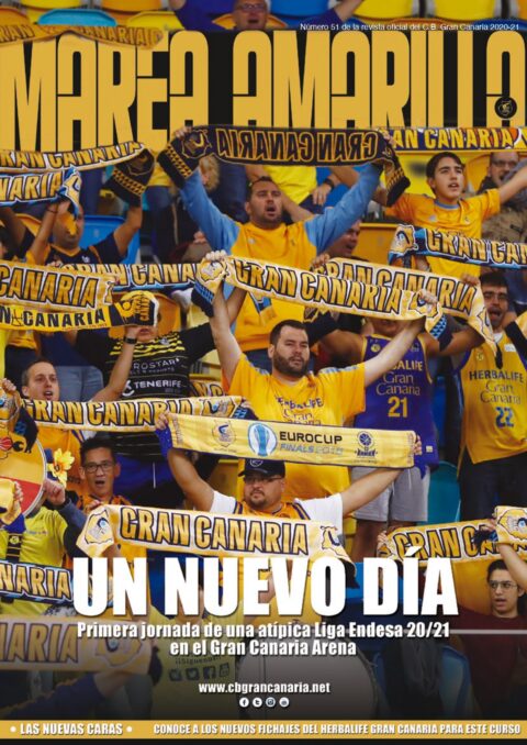 Portada del número 51 de la Revista Marea Amarilla, temporada 2020-2021