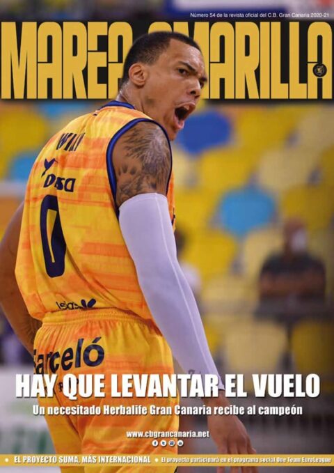 Portada del número 54 de la Revista Marea Amarilla, temporada 2020-2021