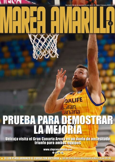 Portada del número 53 de la Revista Marea Amarilla, temporada 2020-2021