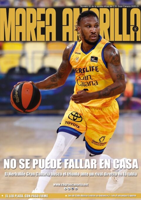 Portada del número 55 de la Revista Marea Amarilla, temporada 2020-2021