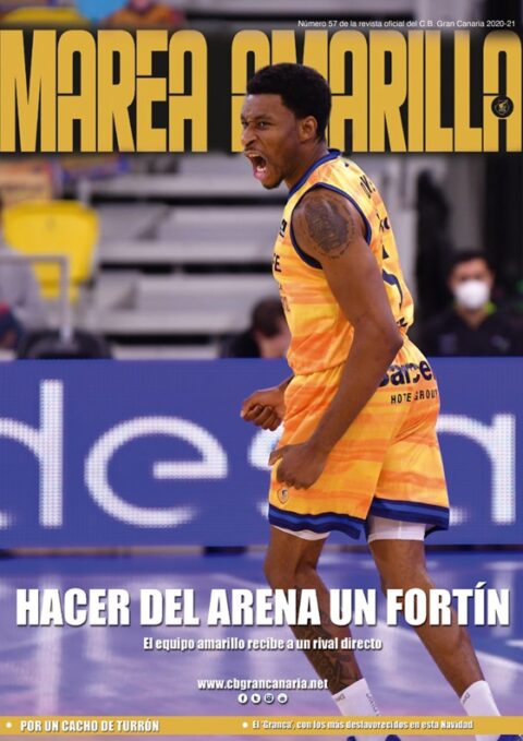 Portada del número 57 de la Revista Marea Amarilla, temporada 2020-2021