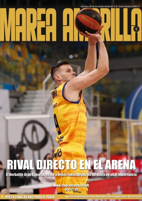 Portada del número 56 de la Revista Marea Amarilla, temporada 2020-2021