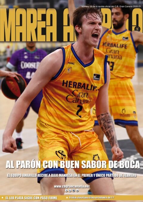 Portada del número 59 de la Revista Marea Amarilla, temporada 2020-2021