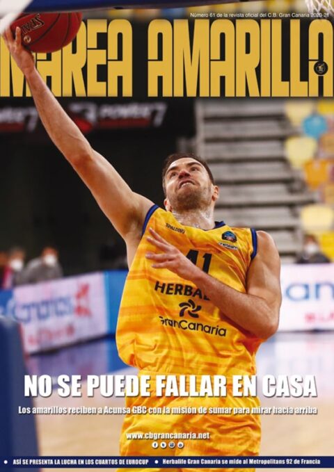 Portada del número 61 de la Revista Marea Amarilla, temporada 2020-2021