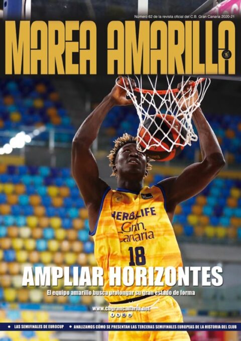 Portada del número 62 de la Revista Marea Amarilla, temporada 2020-2021