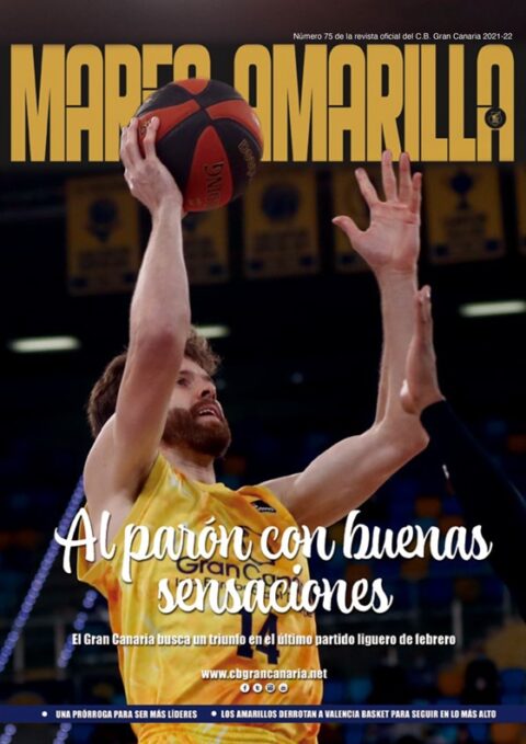 Portada del número 75 de la Revista Marea Amarilla, temporada 2021-2022