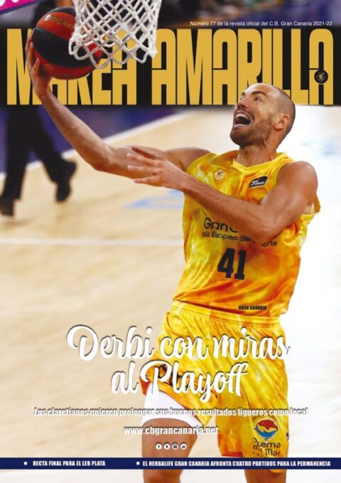 Portada del número 77 de la Revista Marea Amarilla, temporada 2021-2022