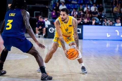 Kassius Robertson, en el partido contra el Barça.